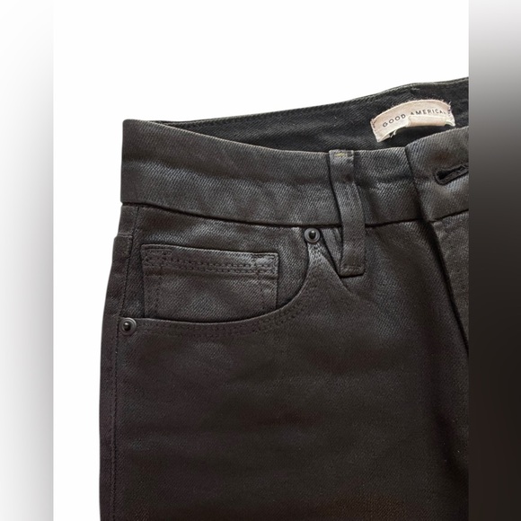 Good American Women's Good Classic Coated Pants Size 4/27 - Picture 9 of 15